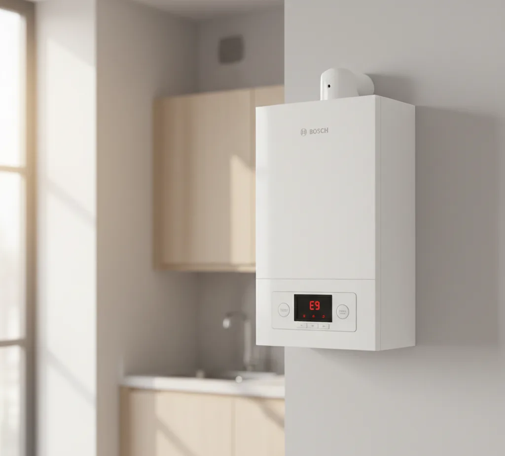 Understanding the Worcester Bosch E9 fault code — ignition failure explained by Advanced Heating and Plumbing.